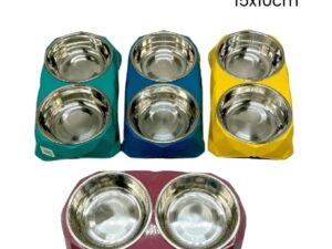 Comedero doble de acero